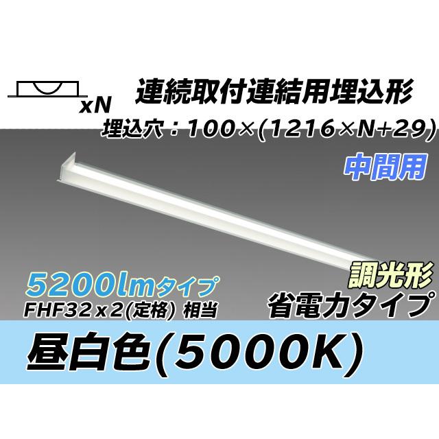 ユニット形ベースライト(Myシリーズ) 埋込形 連結用 100幅 省電力タイプ 昼白色(5000K)  (4730lm) MY-B45030/11/N AHZ