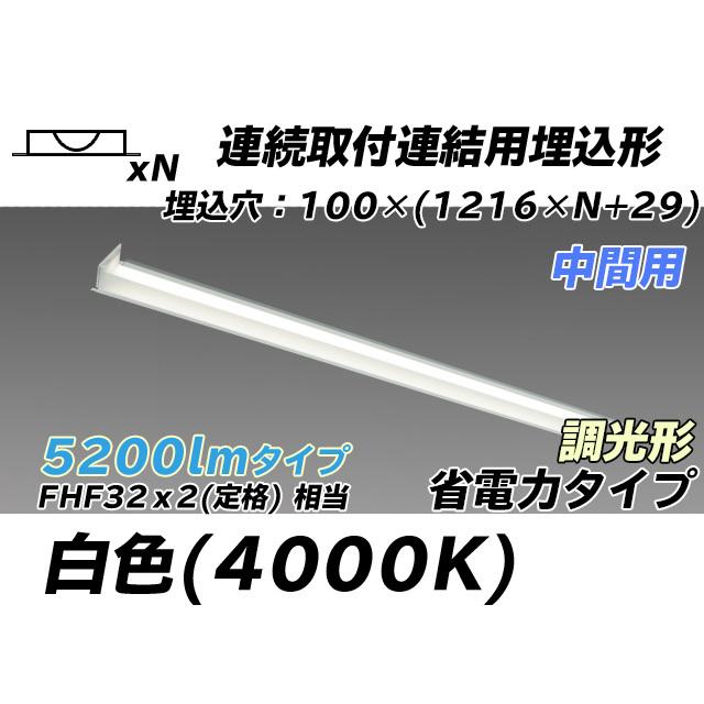 ユニット形ベースライト(Myシリーズ) 埋込形 連結用 100幅 省電力タイプ 白色(4000K)  (4350lm) MY-B45030/11/W AHZ