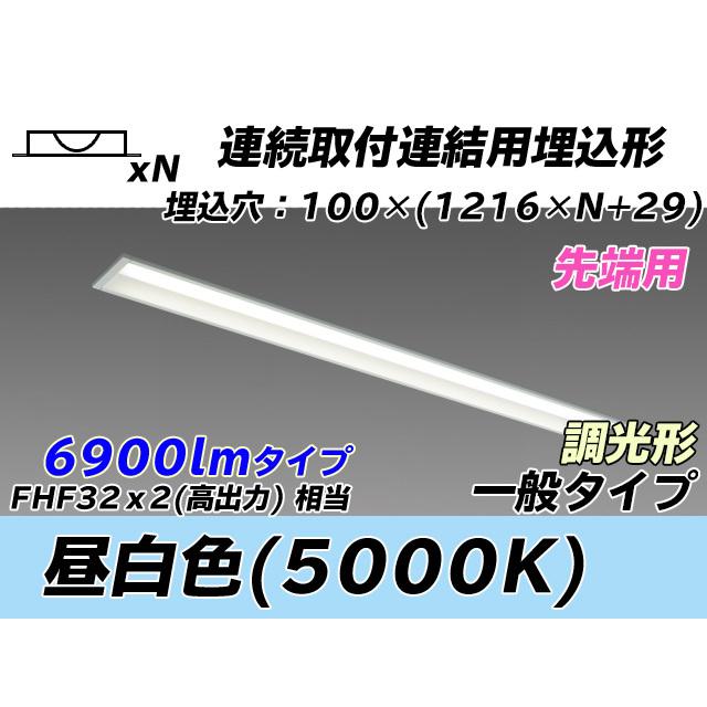 ユニット形ベースライト(Myシリーズ) 埋込形 連結用 100幅 一般タイプ 昼白色(5000K)  (6400lm) MY-B47033/10/N AHZ