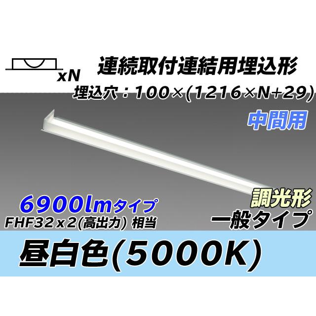 ユニット形ベースライト(Myシリーズ) 埋込形 連結用 100幅 一般タイプ 昼白色(5000K)  (6400lm) MY-B47033/11/N AHZ