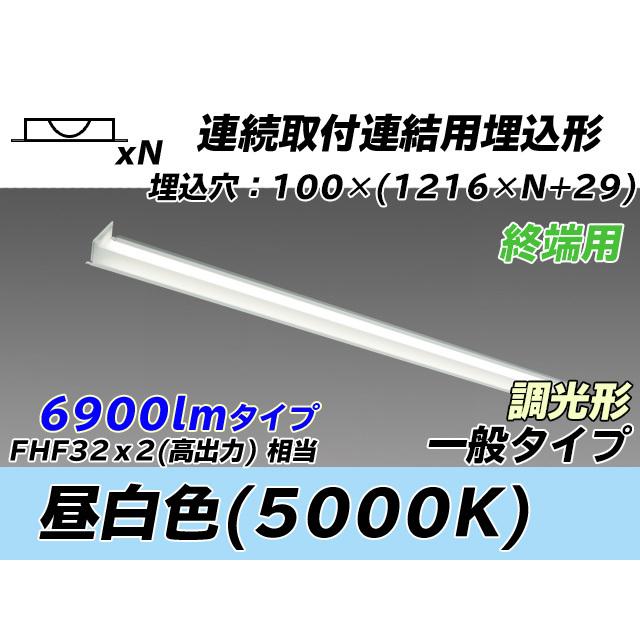 ユニット形ベースライト(Myシリーズ) 埋込形 連結用 100幅 一般タイプ 昼白色(5000K)  (6400lm) MY-B47033/12/N AHZ