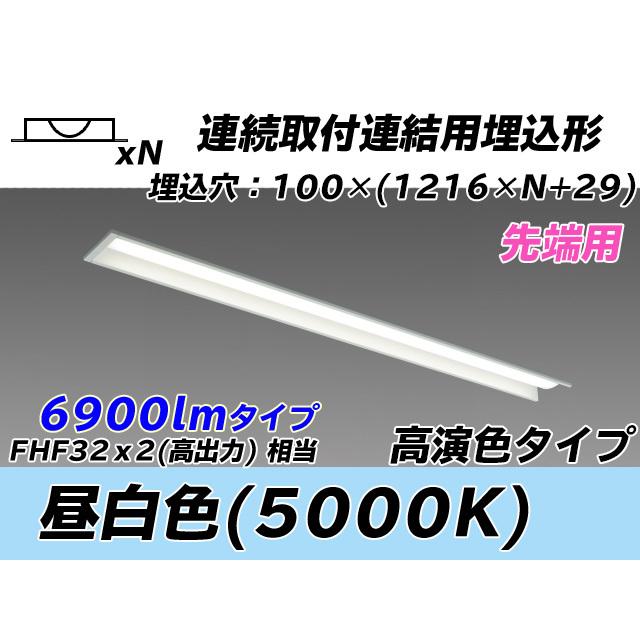 MY-B47037/10/N AHTN ベースライト 埋込形 連結用 100幅 高演色タイプ  FHF32(高出力)x2相当 昼白色