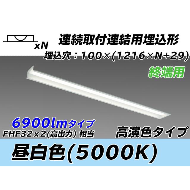 MY-B47037/12/N AHTN ベースライト 埋込形 連結用 100幅 高演色タイプ  FHF32(高出力)x2相当 昼白色