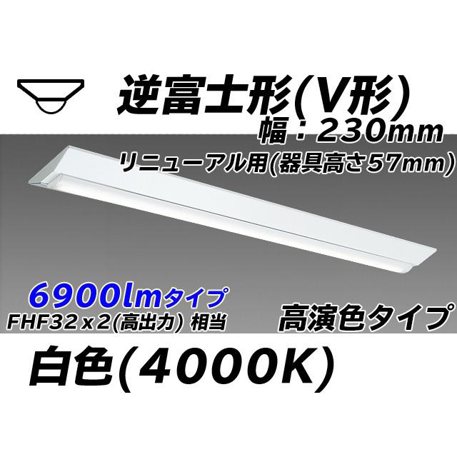 MY-V470473/W AHTN ベースライト 直付形 230幅 器具高さ57mm 高演色タイプ  FHF32(高出力)x2相当 白色