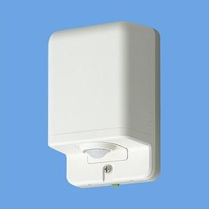 [屋側壁取付]熱線センサ付自動スイッチ(親器・蛍白両用・お出迎え点灯形)(防雨形)(検知後連続動作時間約10秒 - 30分可変形)(明るさセンサ付) 3A 100V AC