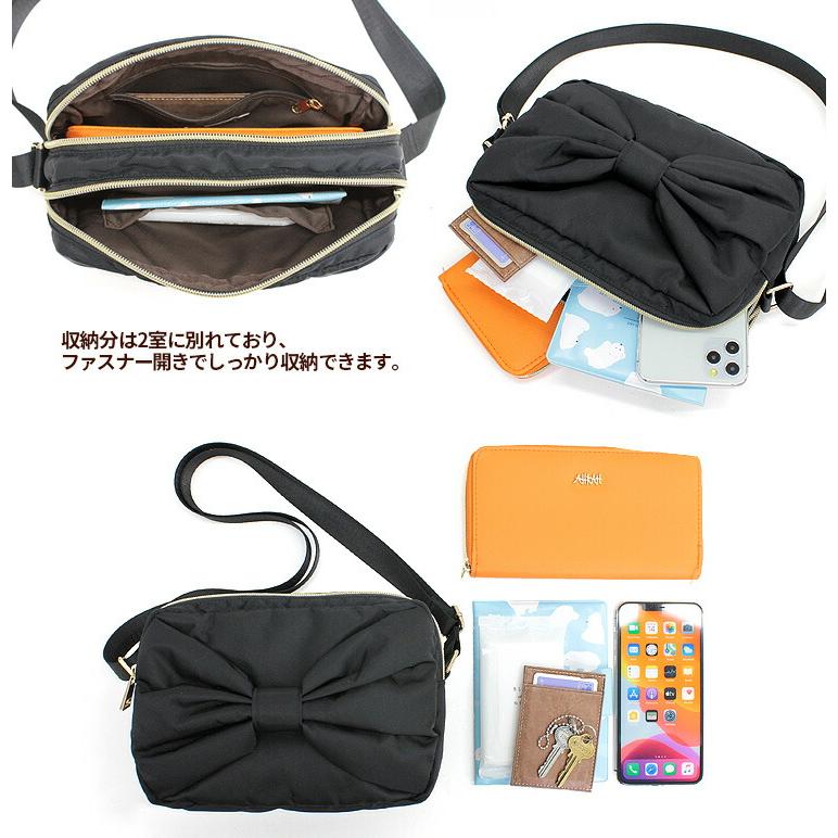 フロントBIGリボンminiショルダーバッグ】[ポシェット ショルダー