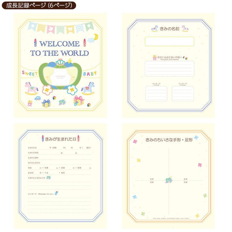 ベビーアルバム 名入れ代無料 赤ちゃん 出産祝い ナカバヤシ WEB限定品 誕生用 フエルアルバム  2022年 Lサイズ  IT-LB-2022-B ブルー