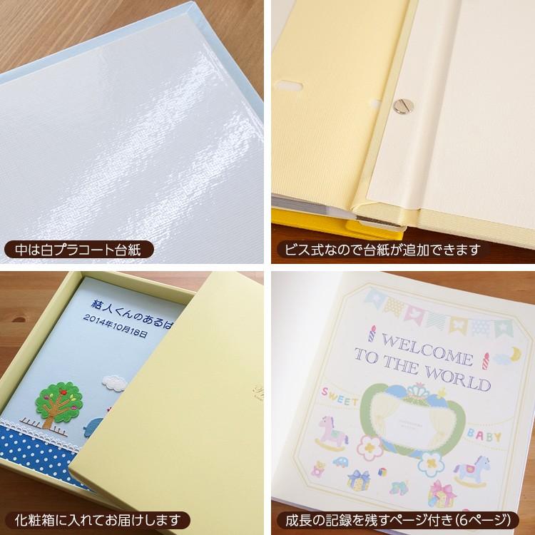 ベビーアルバム 名入れ代無料 赤ちゃん 出産祝い ナカバヤシ Web限定品 ほのぼの広場 ブルー ぞう 人気ブランドの Yj Lb 06 B 誕生用フエルアルバム