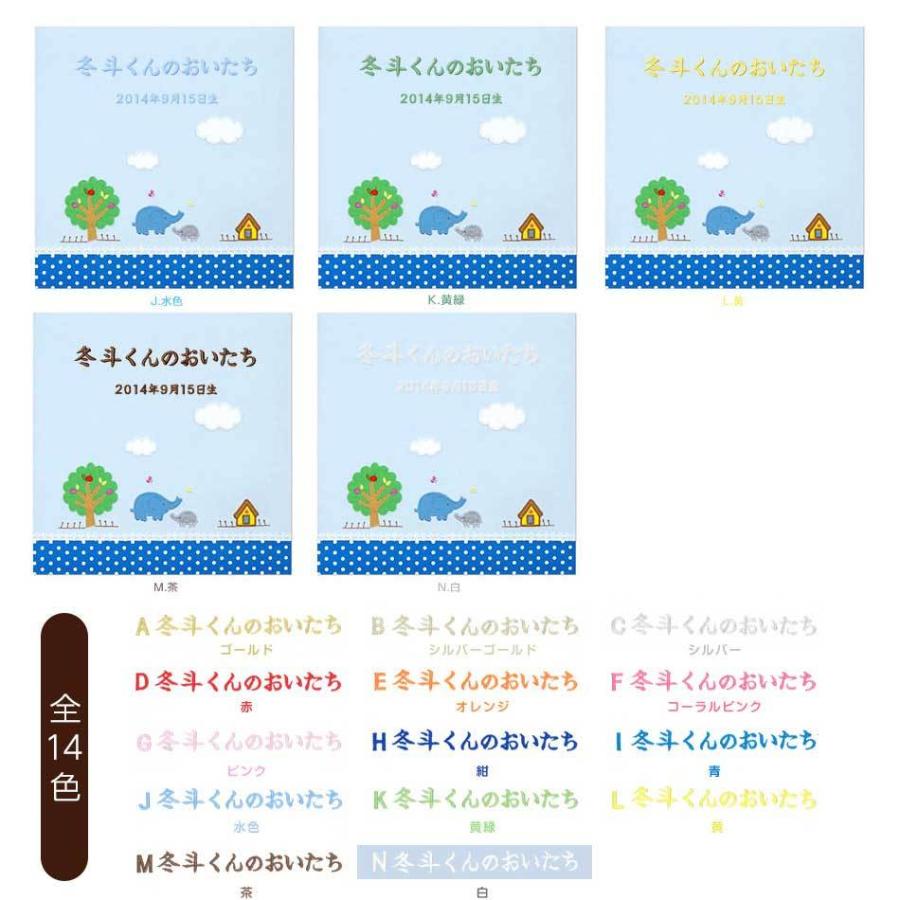ベビーアルバム 名入れ代無料 赤ちゃん 出産祝い ナカバヤシ Web限定品 ほのぼの広場 ブルー ぞう 人気ブランドの Yj Lb 06 B 誕生用フエルアルバム