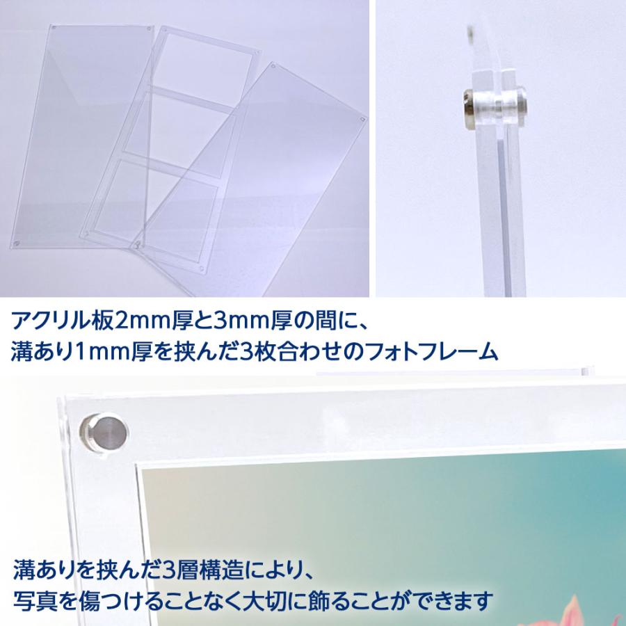 ナカバヤシ 【WEB限定】 アクリルフォトフレーム／3層／3連／SQ IT-FL