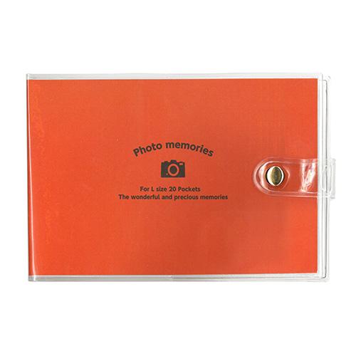 ナカバヤシ カバーポケットアルバム(L判20枚収納) アカ-PVL-201-1/G