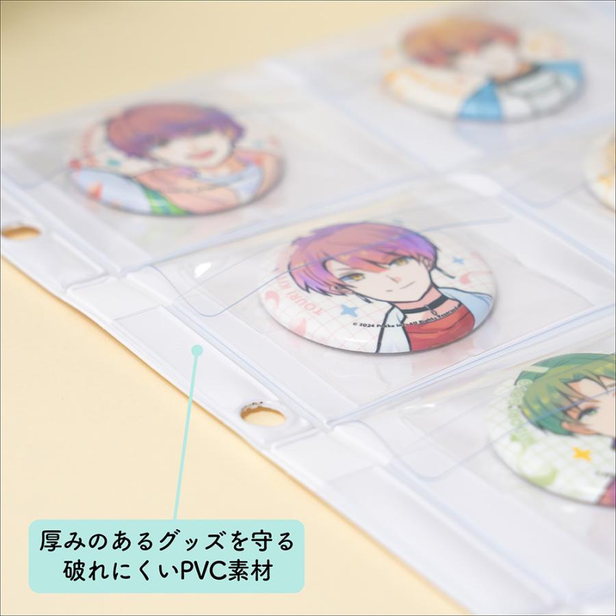irelu】 44mm缶バッジ収納 [イレールPVCリフィル 15ポケット] A4 4穴
