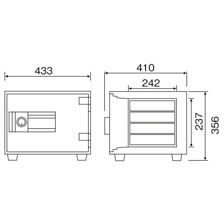 軒先渡し】ダイヤセーフ 家庭用耐火金庫 NE34-4 （MEK34-4 ブラック