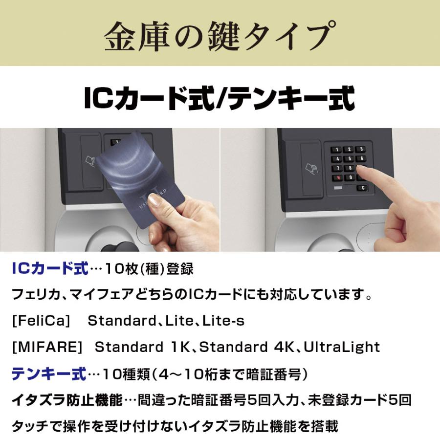 【設置見積必須】EIKO エーコー 家庭用耐火金庫 MEISTER(マイスター)  2マルチロックJER2式 （ICカード式/テンキー式） OSD-JER2 【メーカー直送】の画像