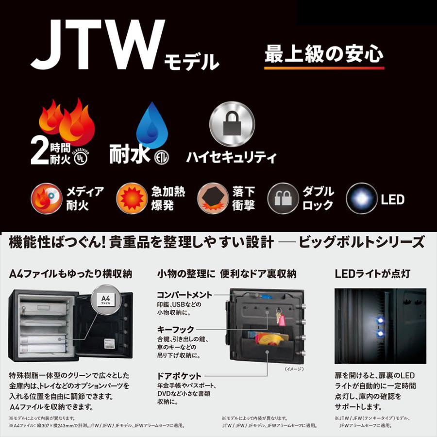 ※入荷後手配※【開梱設置無料】セントリー日本 Sentry テンキー式 ビッグボルト JTW082GEL 2時間耐火耐水 CD/DVDメディア耐火 業務用【メーカー直送】【setti】｜fueru｜05