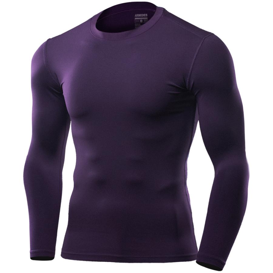 送料無料 ARMEDES アルメデス コンプレッション インナー Tシャツ 長袖 丸首 メンズ M-3XL 全10色 接触冷感 AR52 | ARMEDES | 24