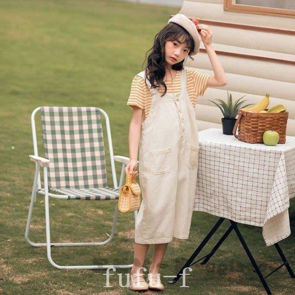 激安通販の ウエア 韓国子供服 女の子 Tシャツ デニムオーバーオール 2点セット 韓国子供服 女の子 Tシャツ デニムオーバーオール 2点セット 上下セット ストライプ柄 夏着 半袖 子供服 110 1 130 140 150 160cm Www Threeriversofs Com