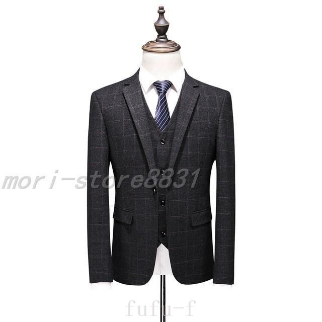 唯一のサイト タキシード大きいサイズチェック柄3点セットセットアップスーツグレーメンズフォーマル紳士服ビジネススーツ就職活動面接30代40代50代 N3bzf247 おしゃれ Jeromejack Fr