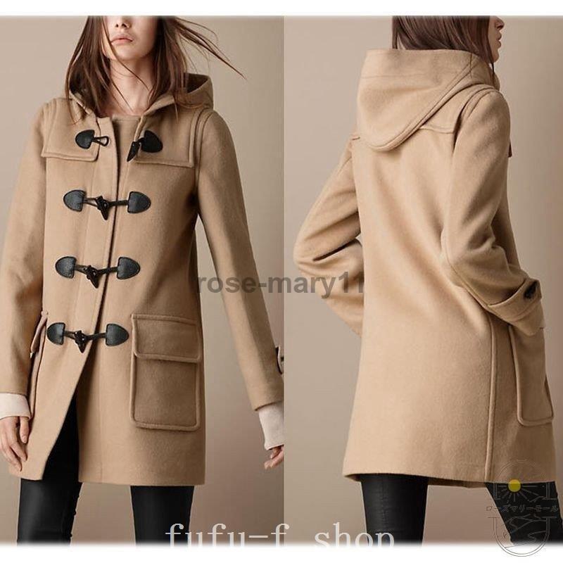 レディースダッフルコートロングコートカシミアタッチ大きいサイズ通勤定番防寒冬 印象のデザイン