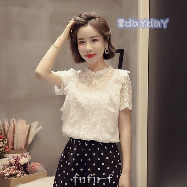 人気のファッションブランド ブラウスレディース半袖40代代オフィス夏おしゃれ韓国風トップスレースシャツ白無地きれいめ大きいサイズカジュアル大人通勤上品着痩せ 半袖 サイズ L Www Disnakertrans Jatimprov Go Id