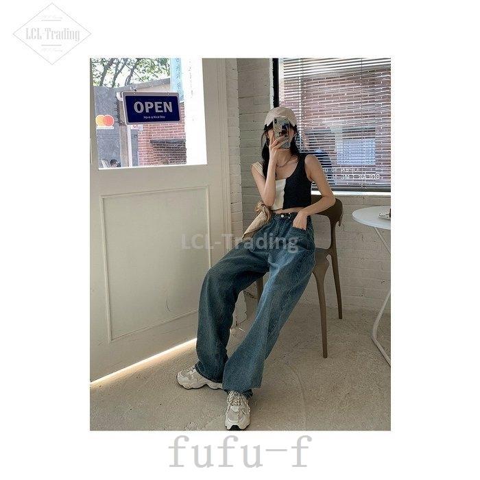ジーンズレディースデニムパンツストレートジーパンワイドパンツハイウエストデニムズボンロング丈ゆったり着痩せ春夏秋オシャレ30代40代50代 日本未入荷