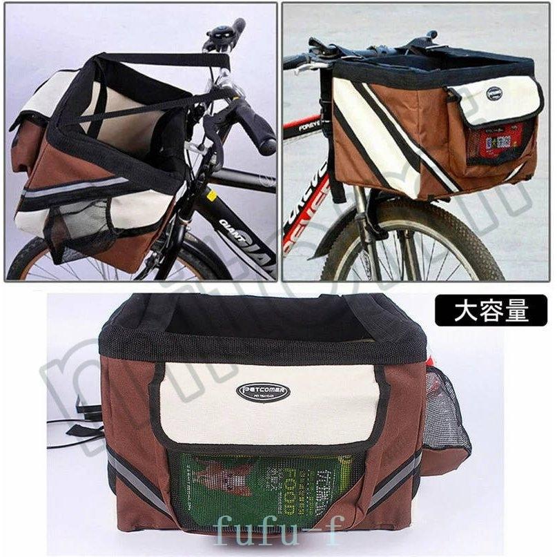 出色 バイクバスケット自転車用かごペットオックスフォードバッグ犬猫マウンテンバイク折りたたみ式取り付け簡単耐荷重8kg Shipsctc Org