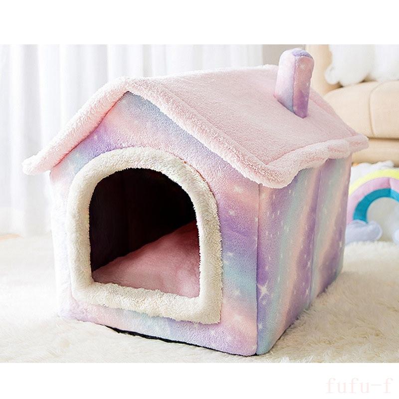 ペットハウス 折りたたみ おしゃれ かわいい ふわふわ クッション テント型 ネコ ペット用品 冬寒さ対策 小型犬用 洗える 犬ハウスドーム型 犬ベッド 猫ベッド 新着セール 犬ハウスドーム型