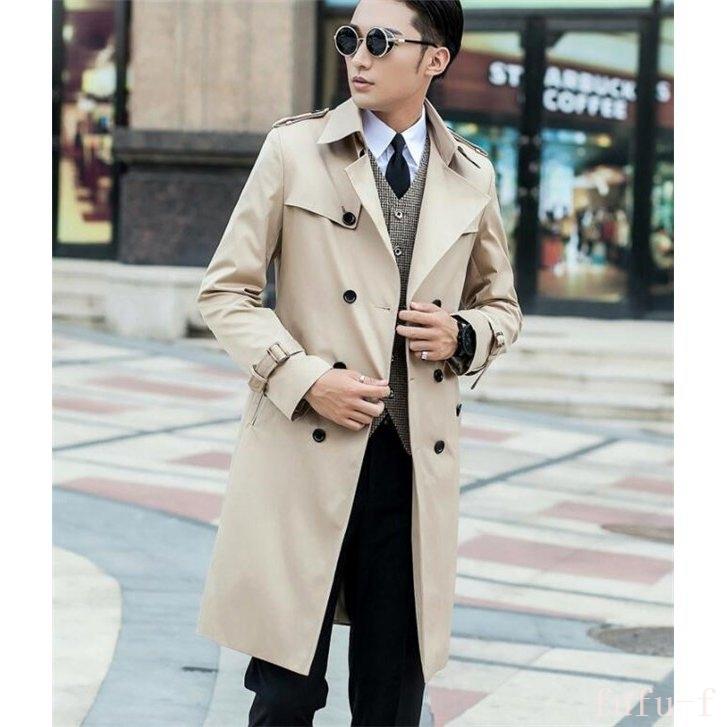 おしゃれ トレンチコートメンズビジネスコートスプリングロング丈ア トレンチコートメンズビジネスコートスプリングロング丈アウター秋ピーコートpコート ジャケットチェスターコートスリム コート アウター Headshotsbar Com