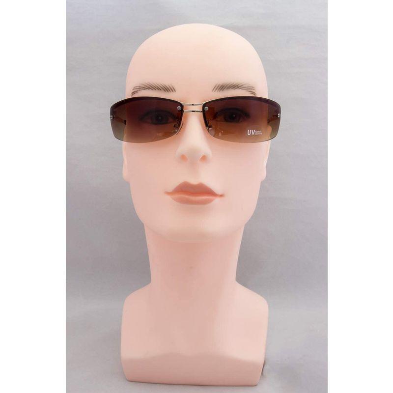 MYS サングラス スクエア型 ブラウン×シルバー グラデーション PY12192 2022040516055500437フーフー