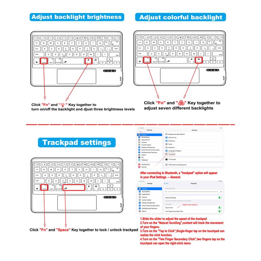 MePadKey US英語配列キーボードケース iPad Mini 7 A17 Pro 第7世代