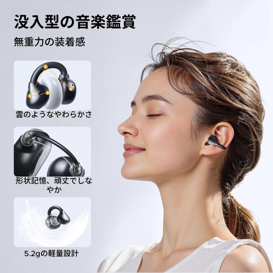 2026アップグレード】UGREEN ClipBuds Bluetooth 6.0オープンイヤー