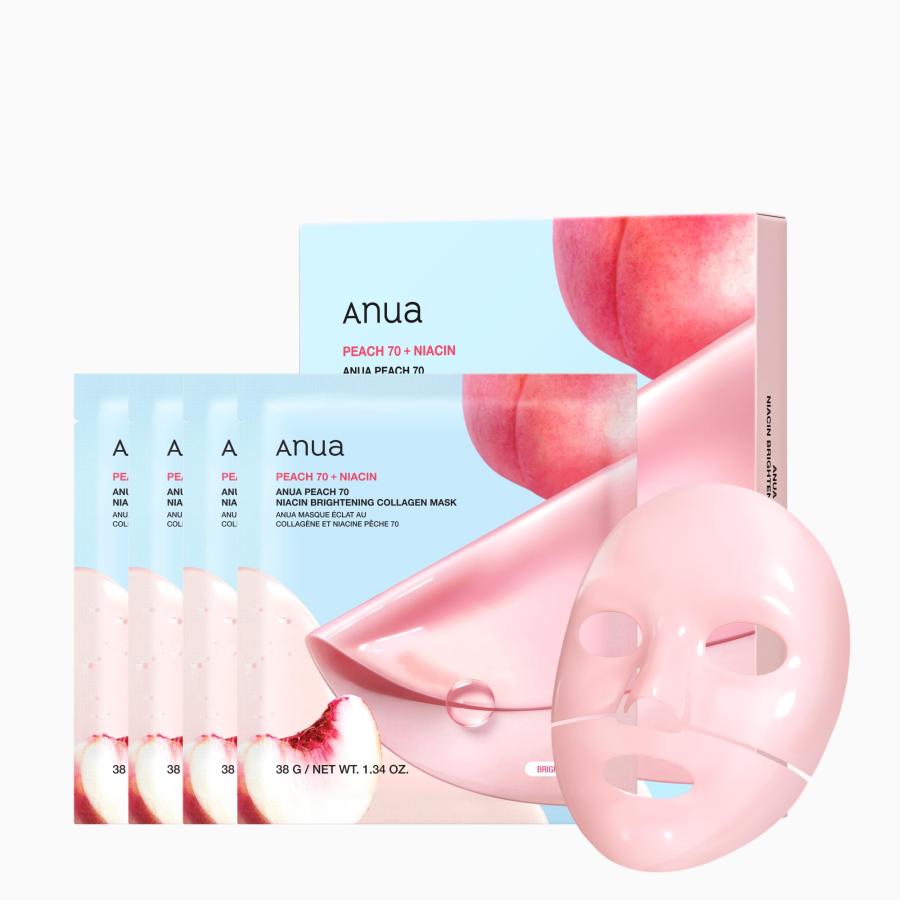 ANUA(アヌア)桃70ナイアシンコラーゲンフェイスパック(4枚入り) 肌