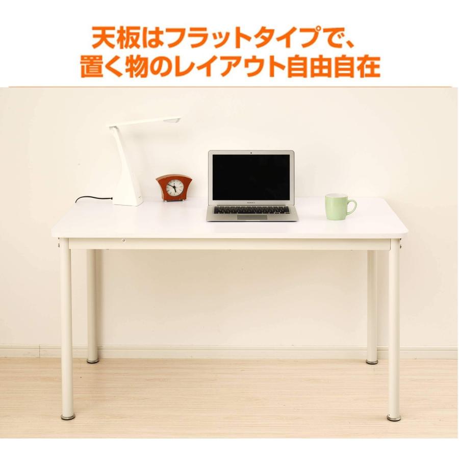山善(YAMAZEN) デスク パソコンデスク 幅120×奥行60×高さ70cm 【耐荷重80kg】 傷や汚れに強い天板 角が丸い 組立品 モクメナ