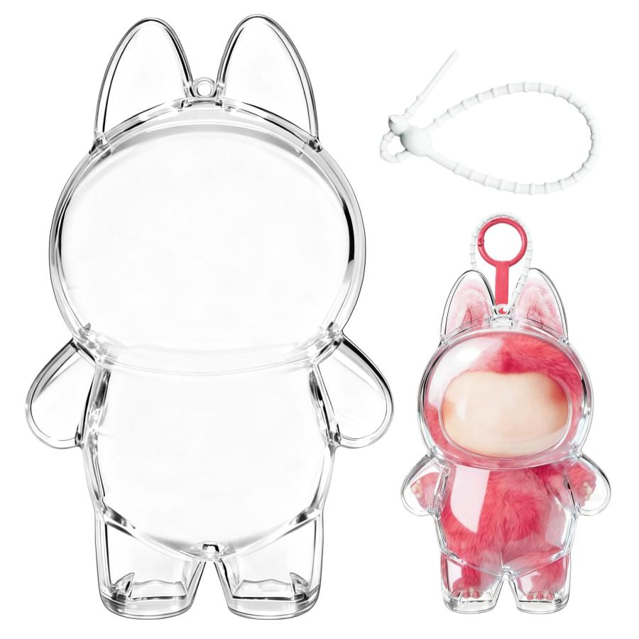 ラブブ (Labubu) 立ちポーズ専用 クリアディスプレイケース エナジー