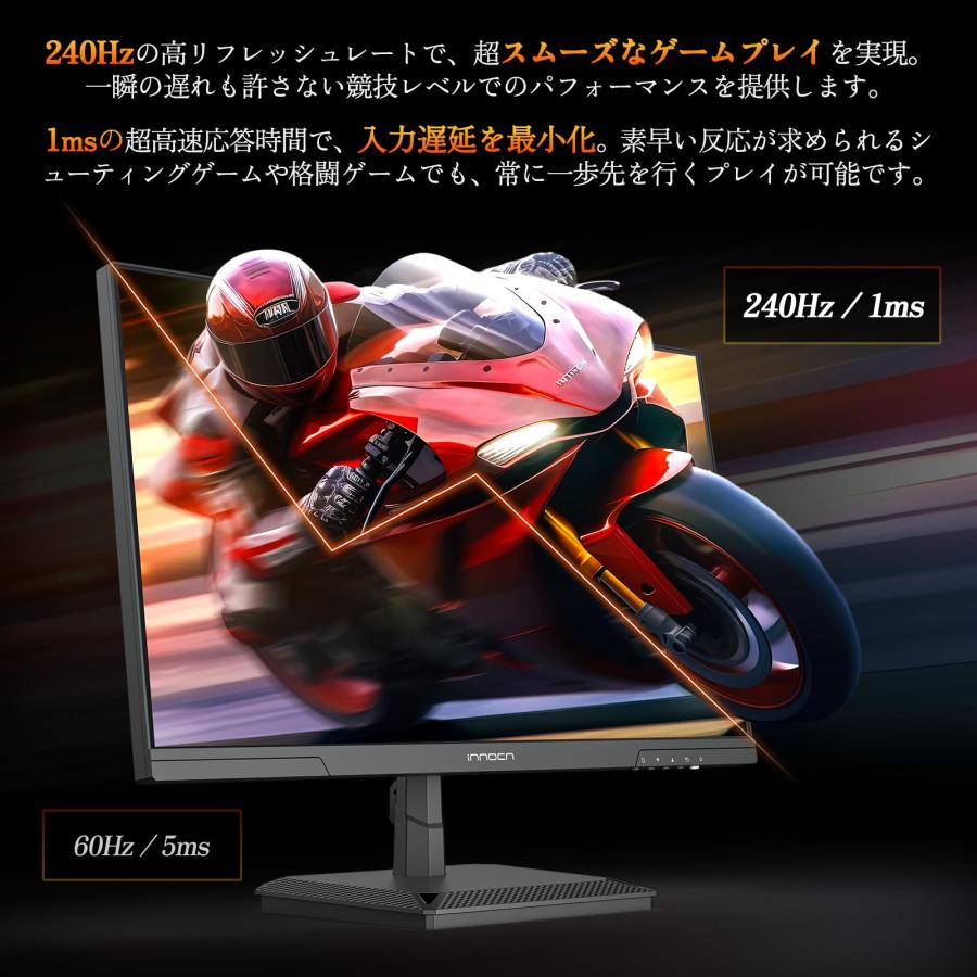 INNOCN 24.5インチゲーミングモニター Amazon.co.jp: INNOCN 24.5インチ 2K QHD 2560 x 1440P 240Hzモニター