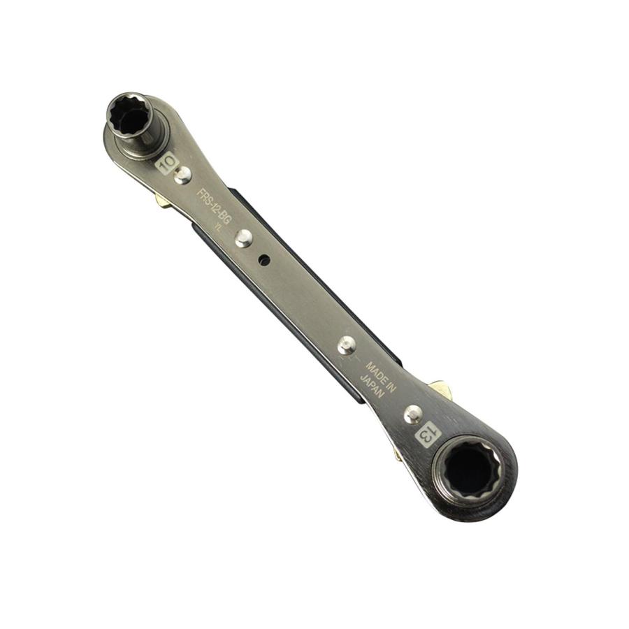 フジ矢(Fujiya) 板ラチェットレンチ 黒金 全長:165mm FRS-12-BG