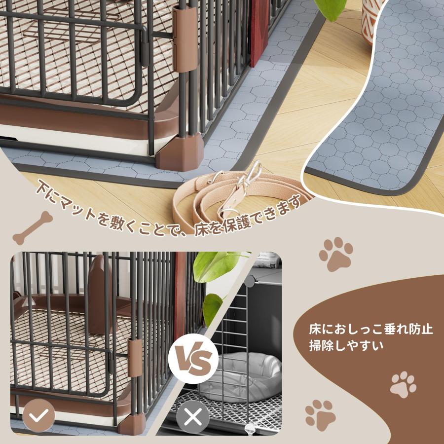 Petnniko 犬 ケージ ゲージ 犬ゲージ 幅146×奥行68×高さ70cm 小中大型