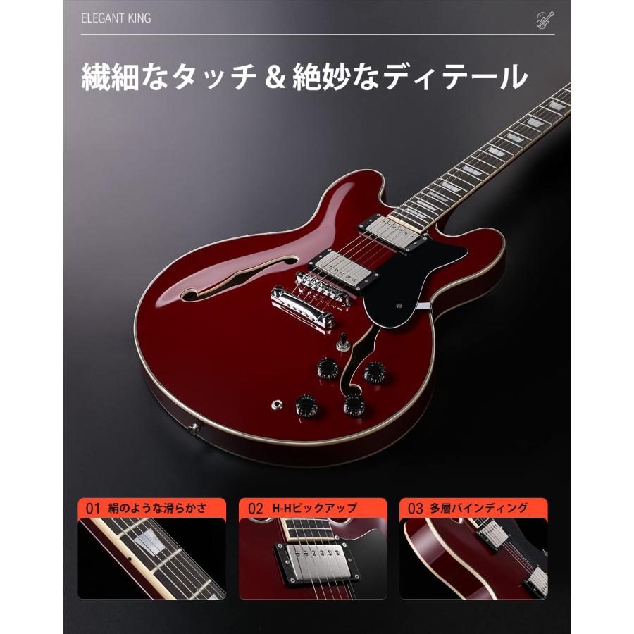 Donner セミアコギター エレキギター セミアコースティックギター