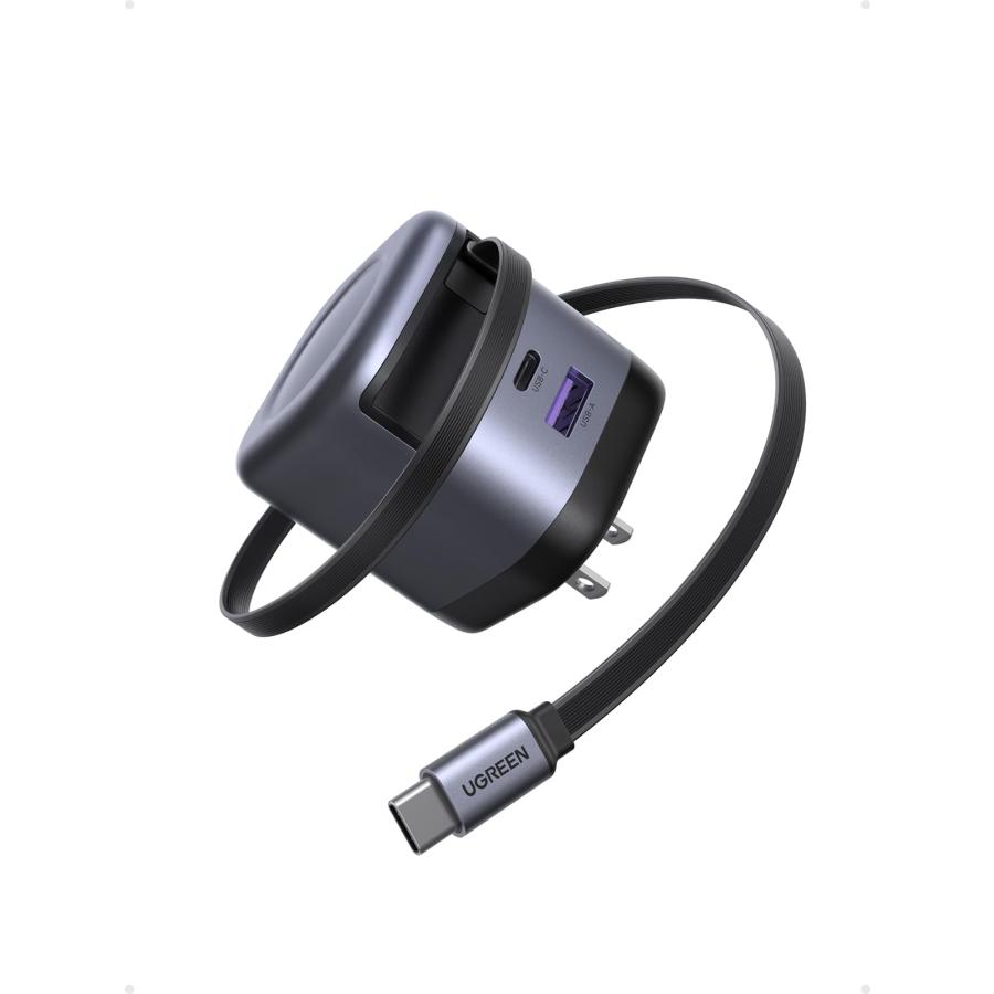UGREEN 当社最小の巻き取り式充電器 45W 急速充電器 3ポート USB-C