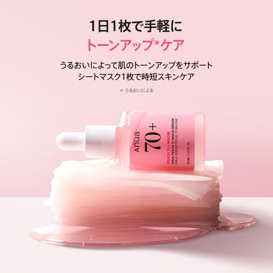 ANUA(アヌア)桃ナイアシンセラムデイリーマスクパック30枚入り