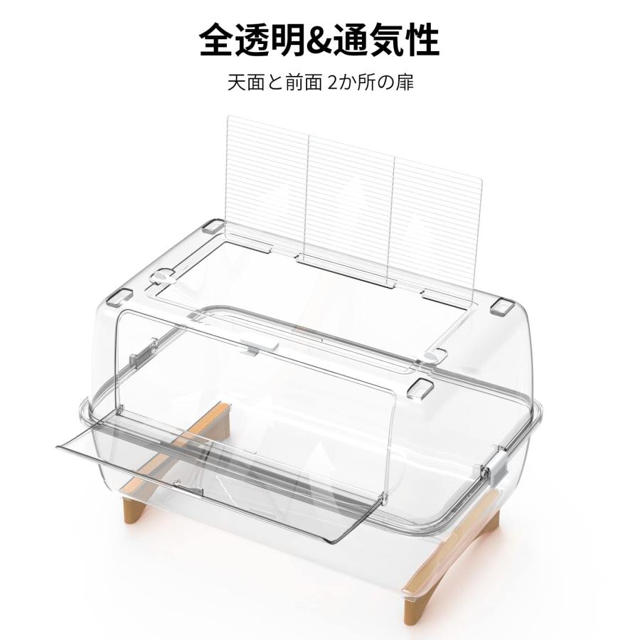 BUCATSTATE ハムスターケージ 650 【木脚マット付き】全面クリア BUCATSTATE ハムスターケージ 650 【木脚マット付き】 全面クリア 全