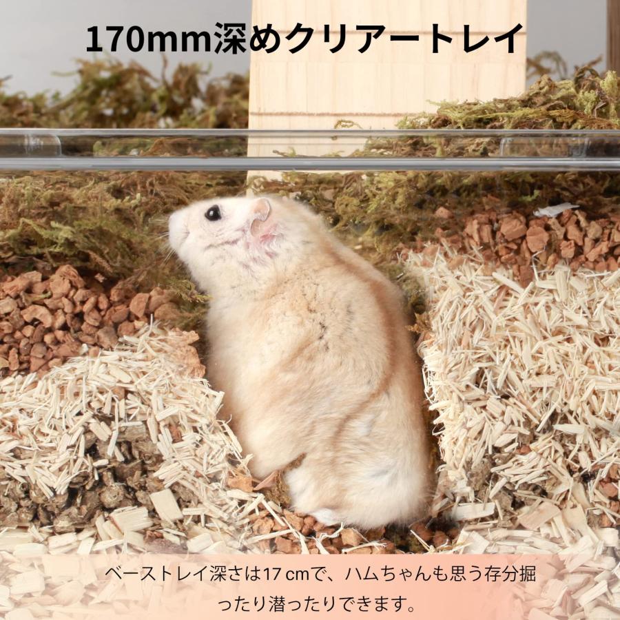 BUCATSTATE ハムスターケージ 650 【木脚マット付き】全面クリア BUCATSTATE ハムスターケージ 650 【木脚マット付き】 全面クリア 全