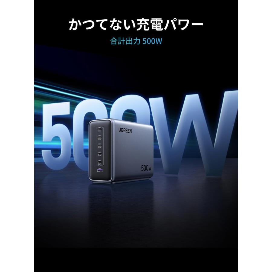 UGREEN 500W 充電器 type-c 卓上 x759 新品未使用品 UGREEN 500W 充電器 type-c 卓上 x759 新品未使用品 UGREEN 500W 充電