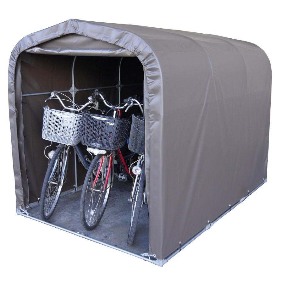南榮工業(Nan-a Corporation) サイクルハウス 3台用SB 天幕 スーパーブラウン 間口 1.56×奥行 2.2×高さ1.65ｍ 自