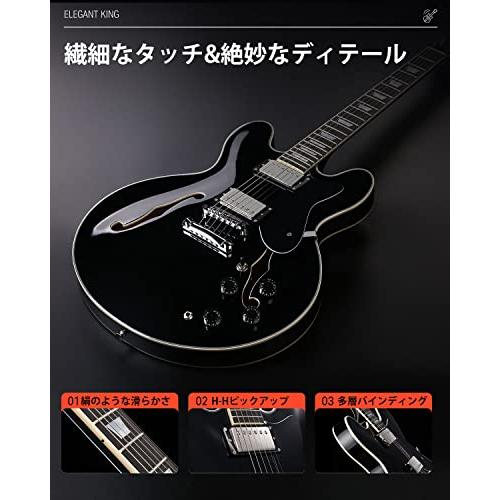 Donner セミアコギター エレキギター セミアコースティックギター