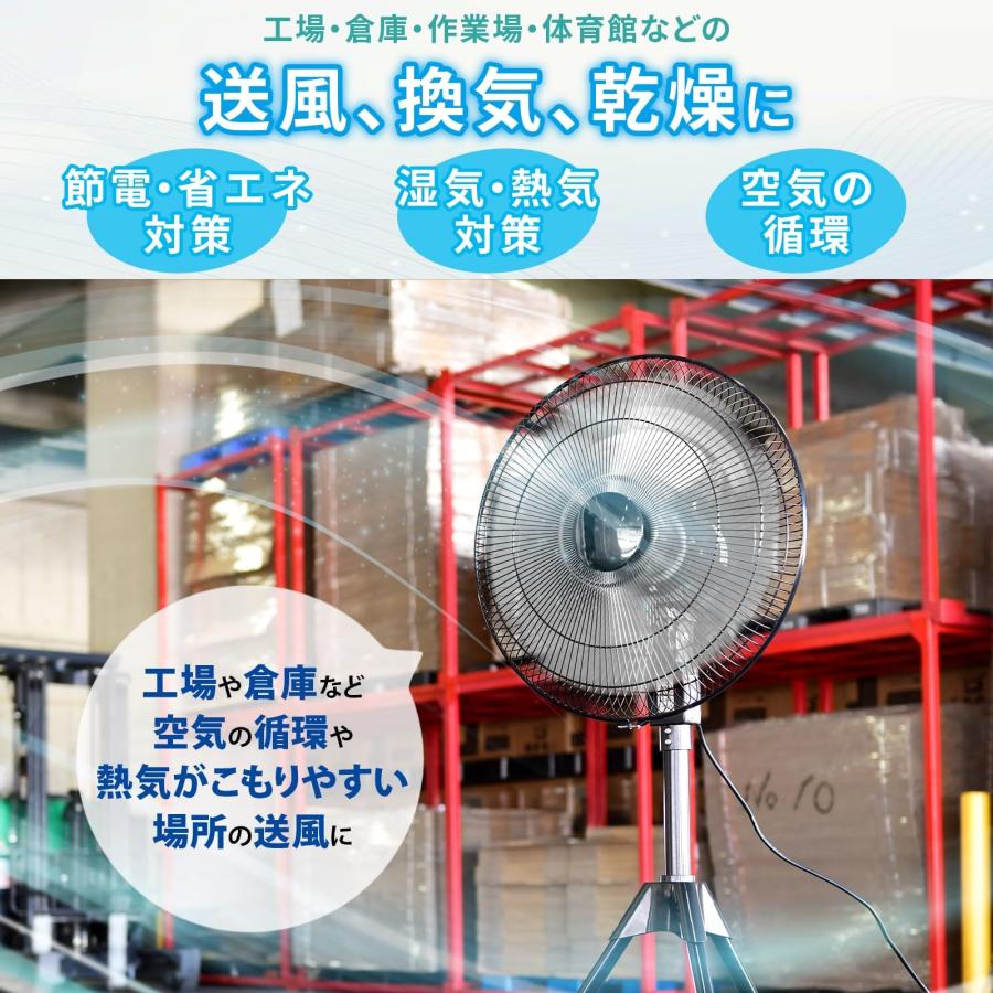 山善(YAMAZEN) 業務用扇風機 全閉式 45cm 風量3段階 AC電源 アルミ4枚