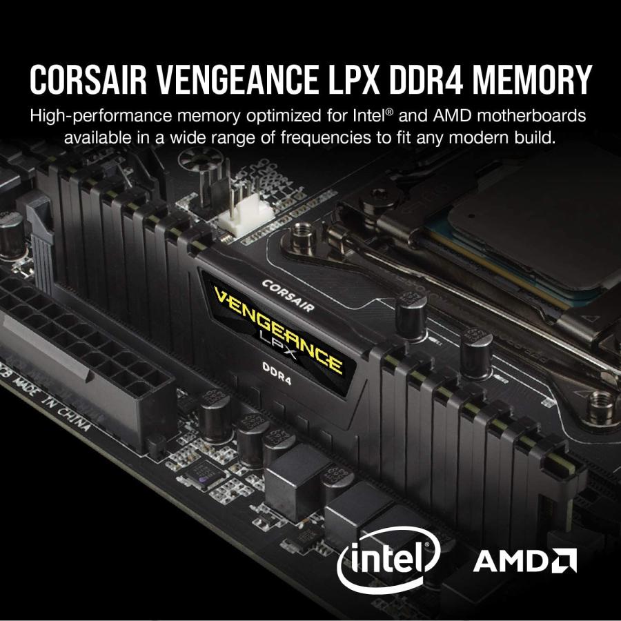 CORSAIR VENGEANCE LPX DDR4 メモリ 32GB（16GB×2）最大3200MHz対応
