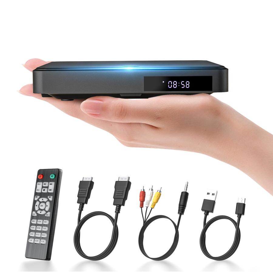 Arafuna ミニDVDプレーヤー 1080Pサポート DVD/CD再生専用モデル USB