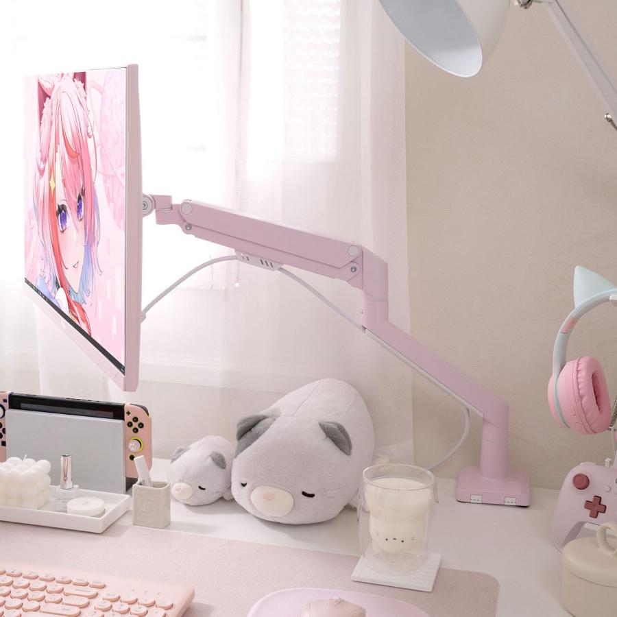 Pixio PS1S Wave パステルピンク モニターアーム Pixio PS1S Wave Pastel Pink モニターアーム シングル パステルピンク
