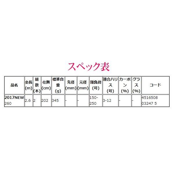 アルファタックル MPG ハイパーブレード オキメバル 260 2.6m_4